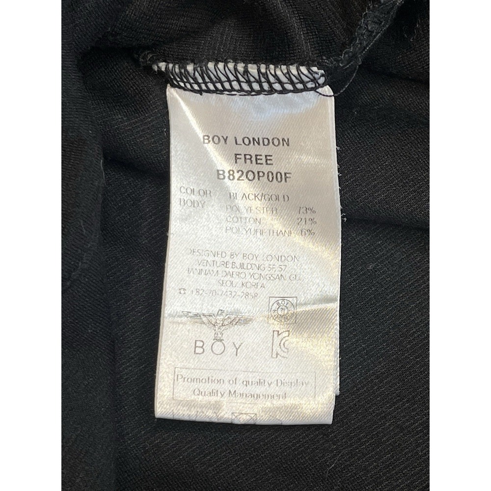 Boy London Free Size Dress Oversized T Shirt Gold Black Wings United Kingdom - Picture 6 of 13